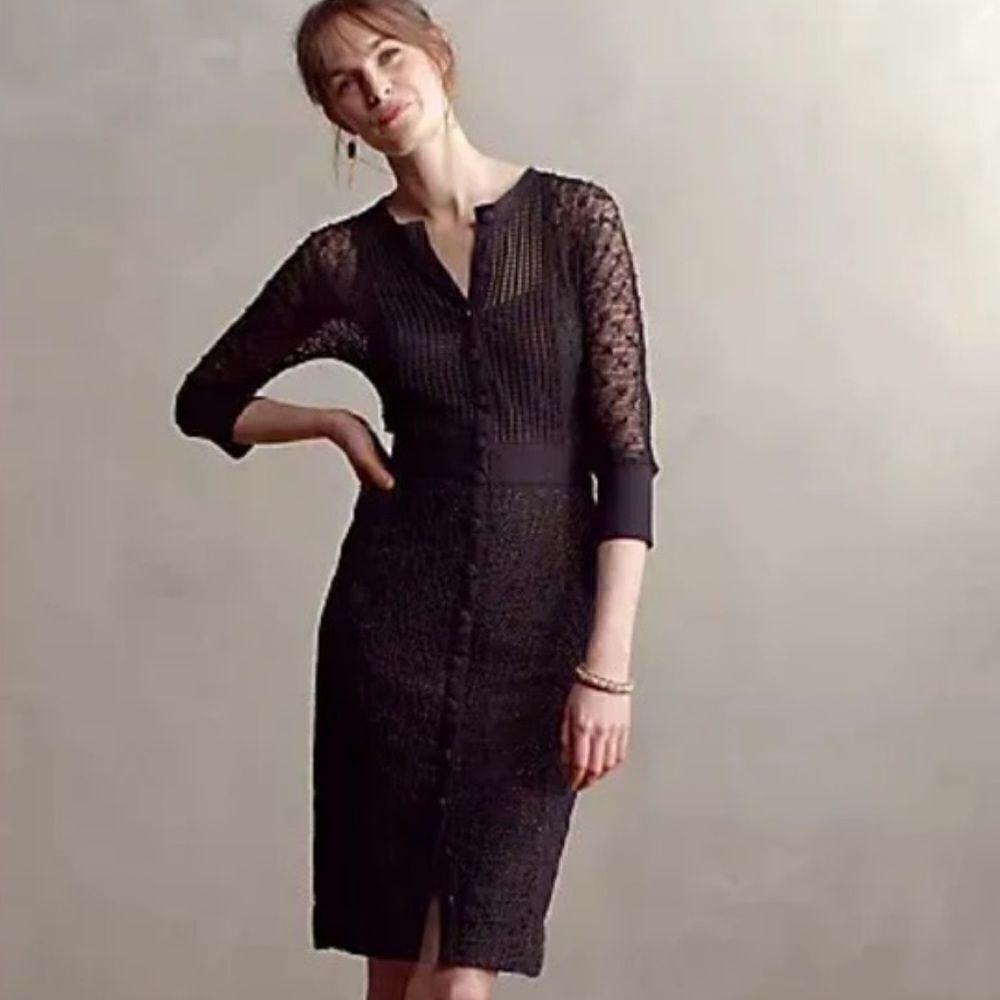 Byron Lars Beguile Mona Lace Sheath Dress Black 0